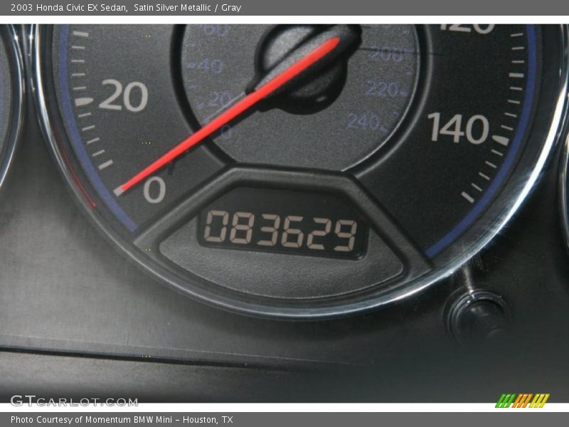 Satin Silver Metallic / Gray 2003 Honda Civic EX Sedan