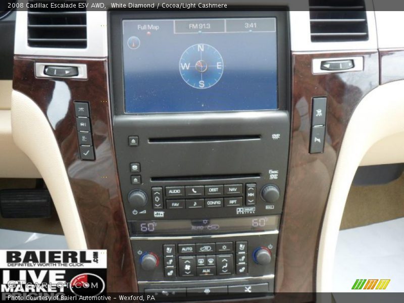 White Diamond / Cocoa/Light Cashmere 2008 Cadillac Escalade ESV AWD