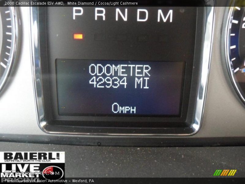 White Diamond / Cocoa/Light Cashmere 2008 Cadillac Escalade ESV AWD