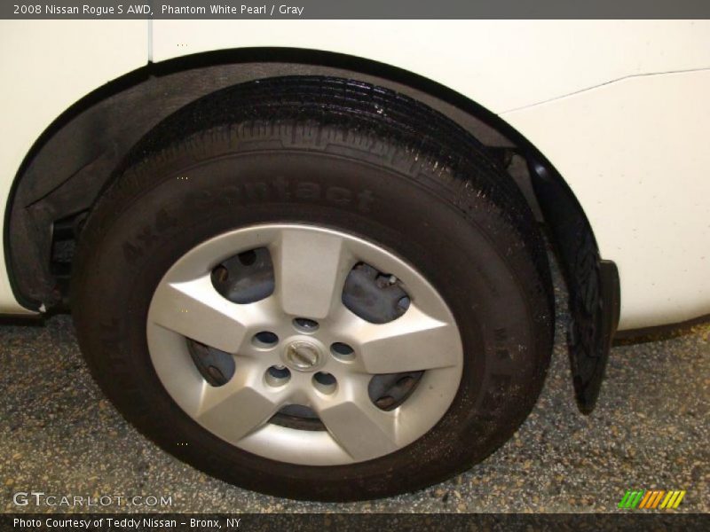 Phantom White Pearl / Gray 2008 Nissan Rogue S AWD