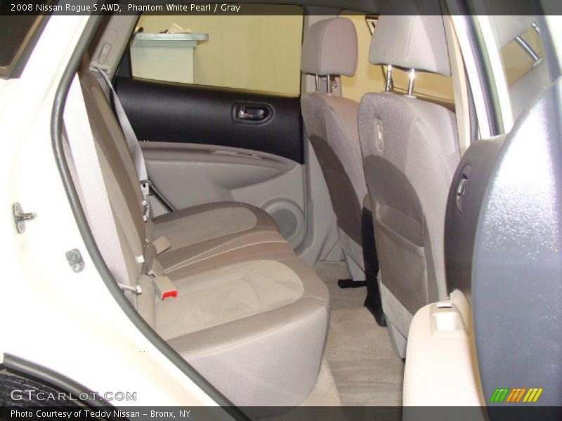 Phantom White Pearl / Gray 2008 Nissan Rogue S AWD