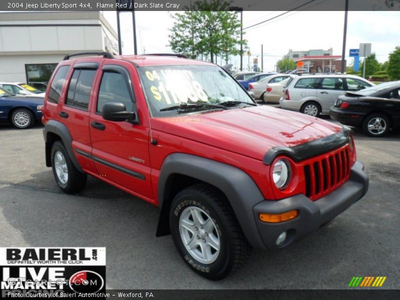 Flame Red / Dark Slate Gray 2004 Jeep Liberty Sport 4x4