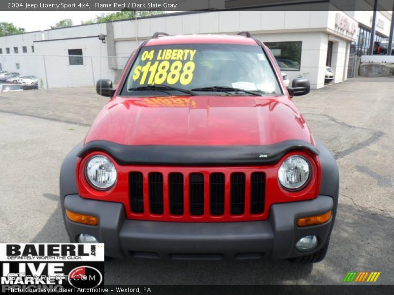 Flame Red / Dark Slate Gray 2004 Jeep Liberty Sport 4x4