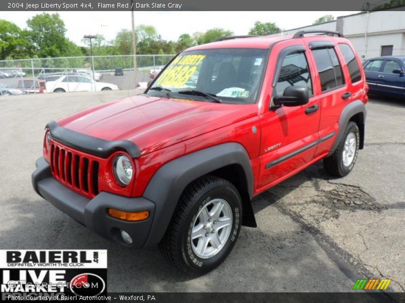 Flame Red / Dark Slate Gray 2004 Jeep Liberty Sport 4x4