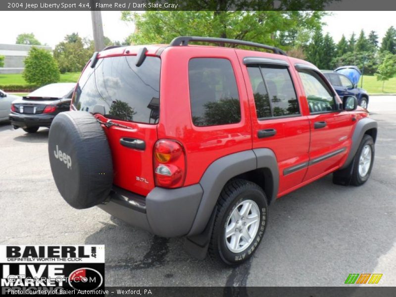 Flame Red / Dark Slate Gray 2004 Jeep Liberty Sport 4x4