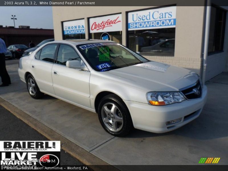 White Diamond Pearl / Parchment 2003 Acura TL 3.2