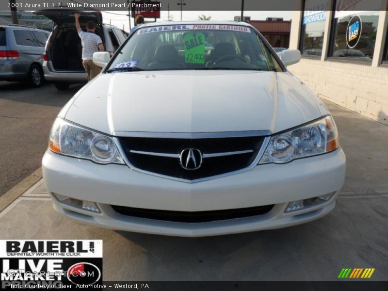 White Diamond Pearl / Parchment 2003 Acura TL 3.2