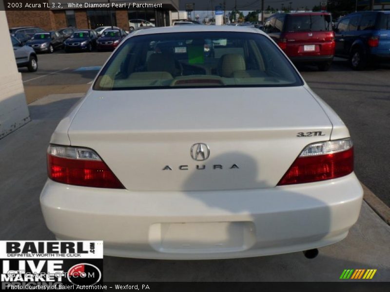 White Diamond Pearl / Parchment 2003 Acura TL 3.2
