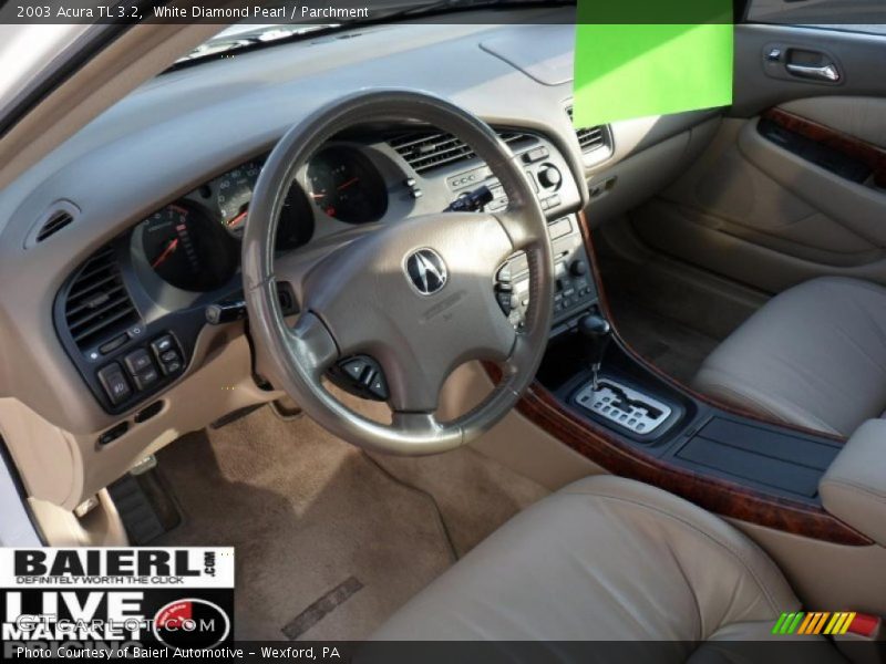 White Diamond Pearl / Parchment 2003 Acura TL 3.2