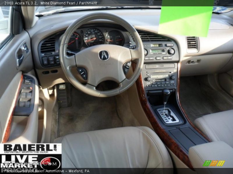 White Diamond Pearl / Parchment 2003 Acura TL 3.2
