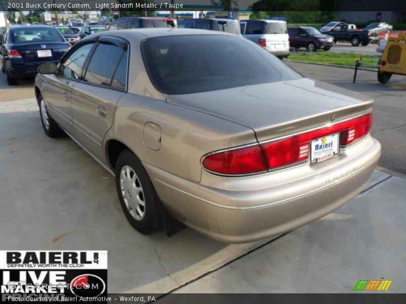 Light Sandrift Metallic / Taupe 2001 Buick Century Custom