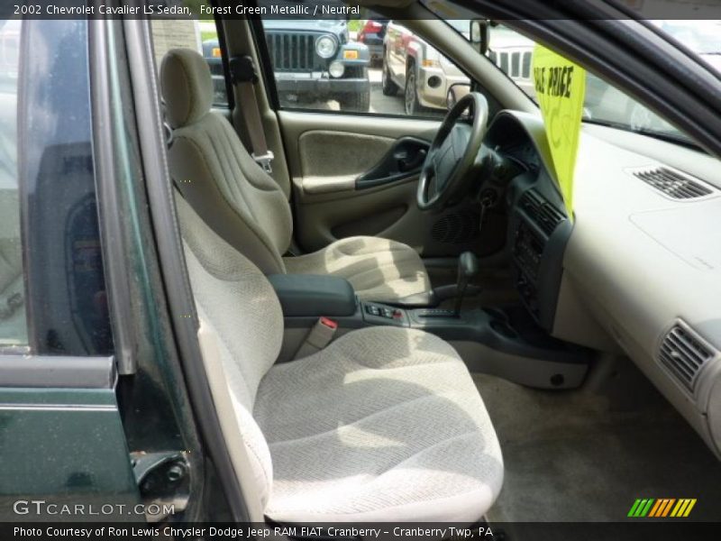 Forest Green Metallic / Neutral 2002 Chevrolet Cavalier LS Sedan