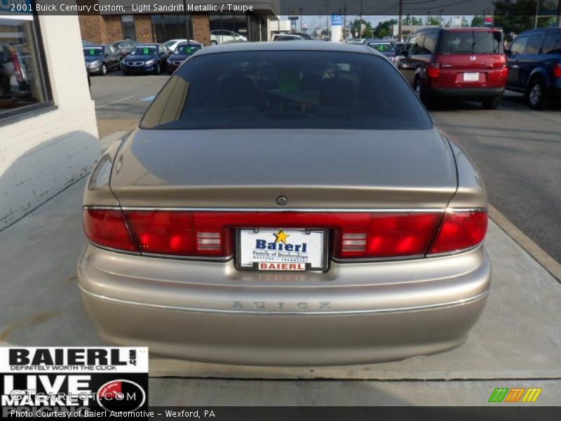 Light Sandrift Metallic / Taupe 2001 Buick Century Custom