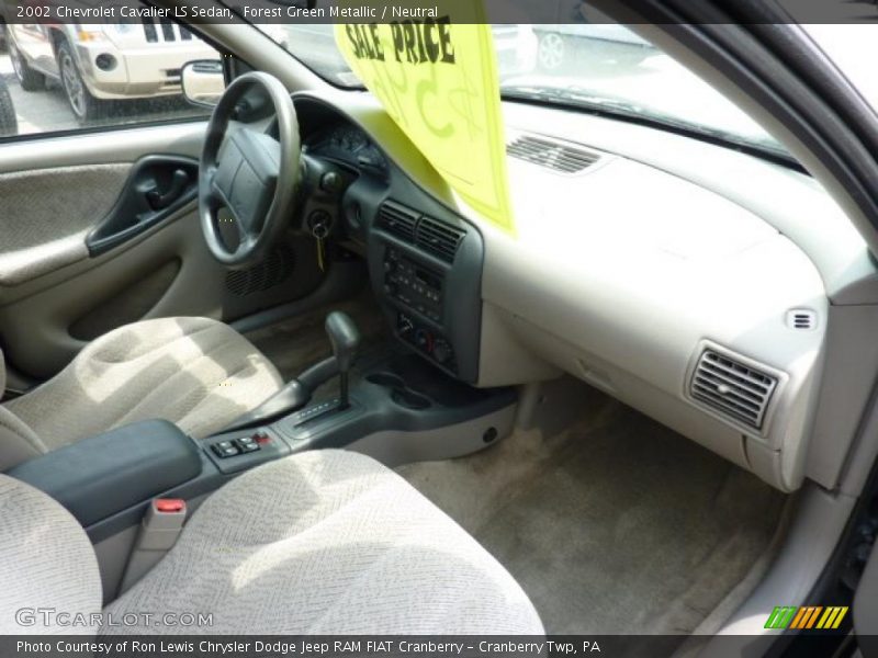 Forest Green Metallic / Neutral 2002 Chevrolet Cavalier LS Sedan