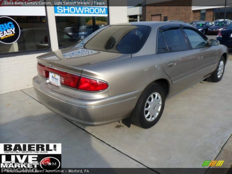 Light Sandrift Metallic / Taupe 2001 Buick Century Custom