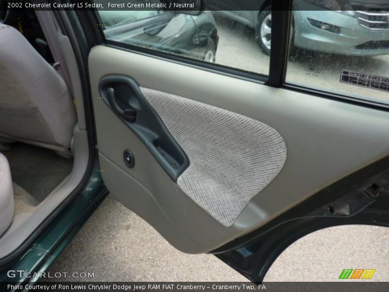 Forest Green Metallic / Neutral 2002 Chevrolet Cavalier LS Sedan