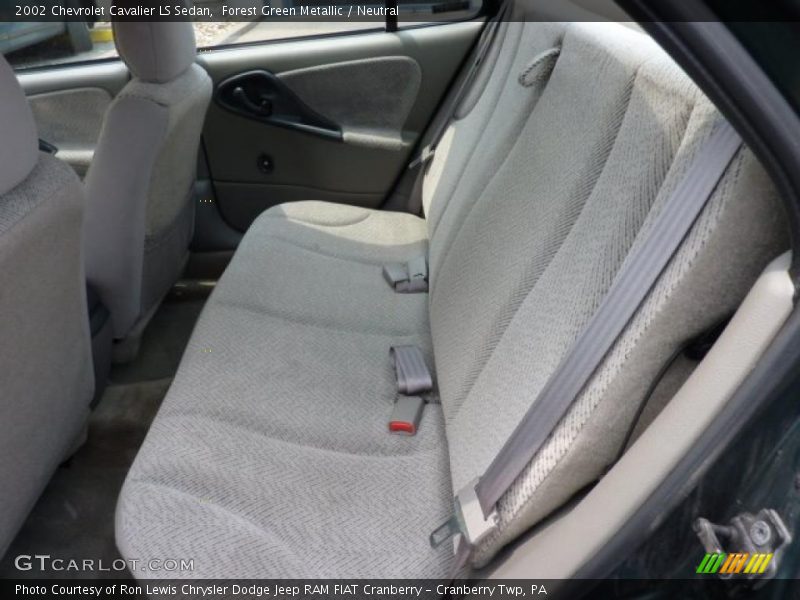 Forest Green Metallic / Neutral 2002 Chevrolet Cavalier LS Sedan
