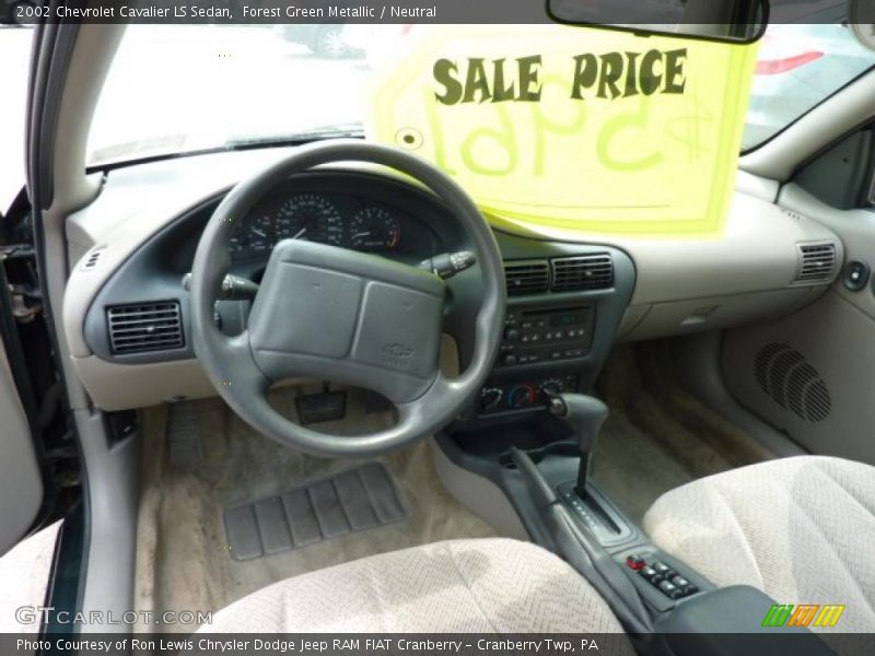 Forest Green Metallic / Neutral 2002 Chevrolet Cavalier LS Sedan