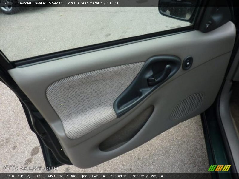 Forest Green Metallic / Neutral 2002 Chevrolet Cavalier LS Sedan