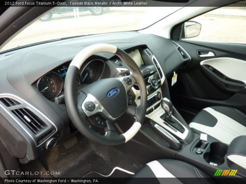 Arctic White Leather Interior - 2012 Focus Titanium 5-Door 
