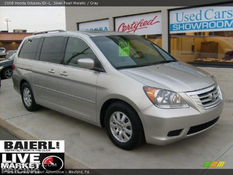 Silver Pearl Metallic / Gray 2008 Honda Odyssey EX-L