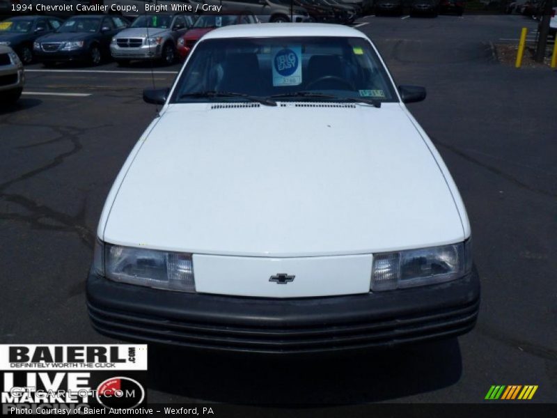 Bright White / Gray 1994 Chevrolet Cavalier Coupe