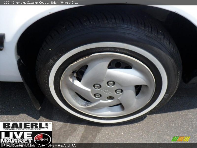 Bright White / Gray 1994 Chevrolet Cavalier Coupe