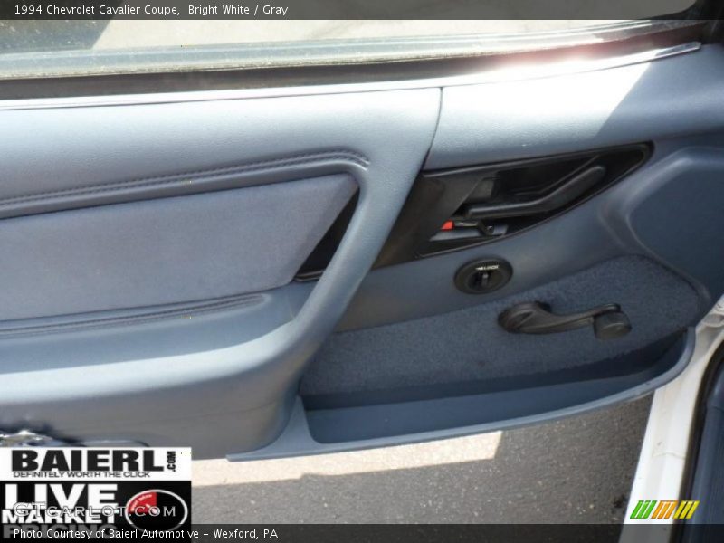 Bright White / Gray 1994 Chevrolet Cavalier Coupe