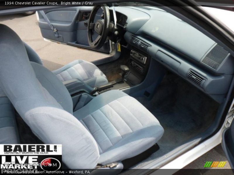 Bright White / Gray 1994 Chevrolet Cavalier Coupe