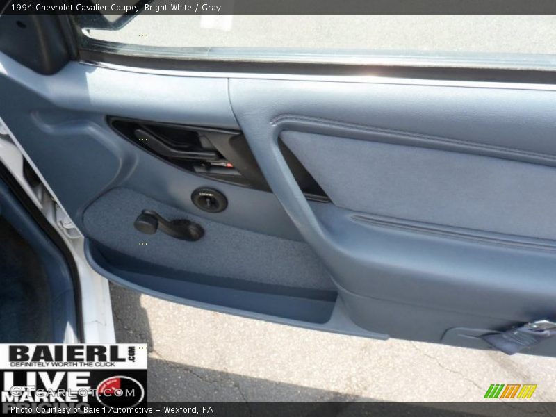 Bright White / Gray 1994 Chevrolet Cavalier Coupe