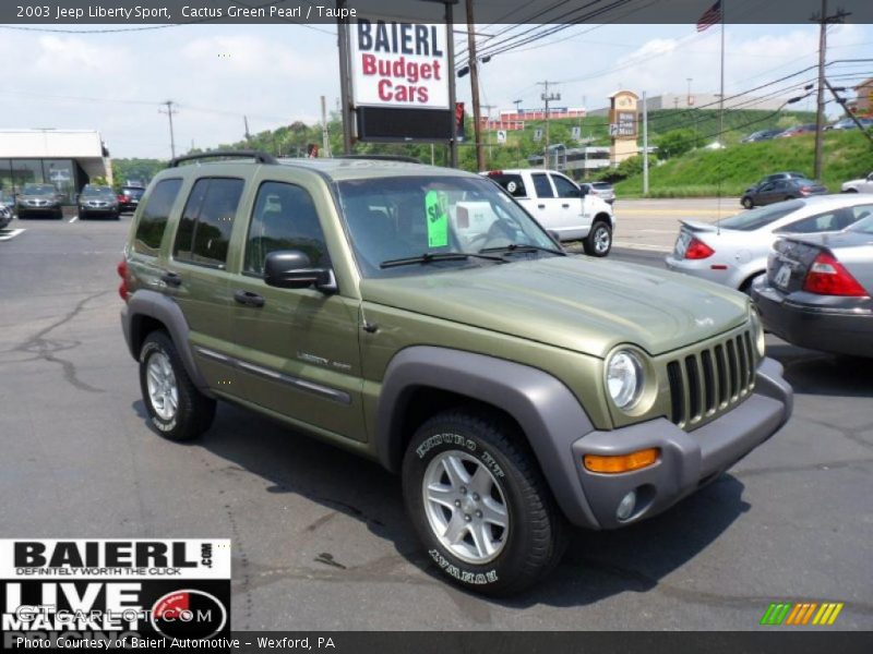 Cactus Green Pearl / Taupe 2003 Jeep Liberty Sport
