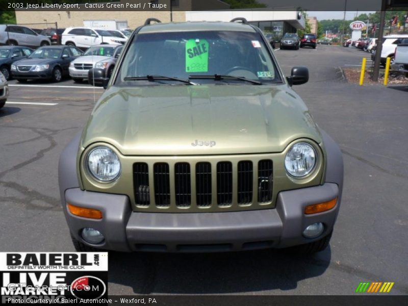 Cactus Green Pearl / Taupe 2003 Jeep Liberty Sport