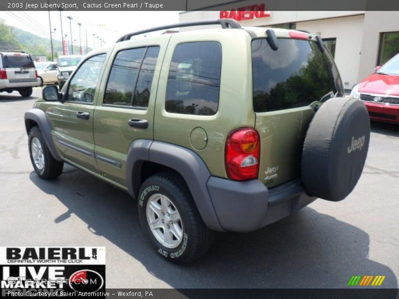 Cactus Green Pearl / Taupe 2003 Jeep Liberty Sport