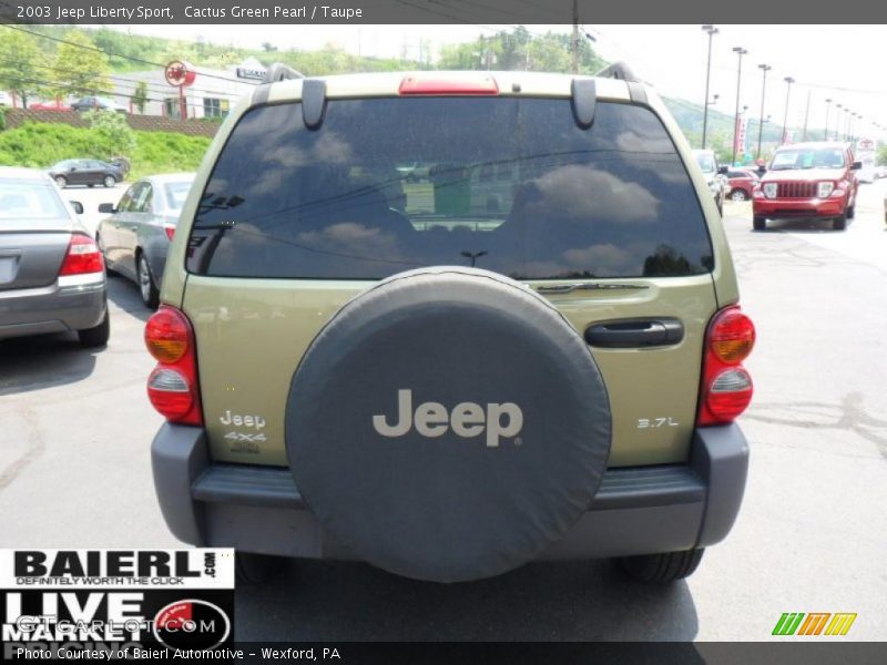 Cactus Green Pearl / Taupe 2003 Jeep Liberty Sport