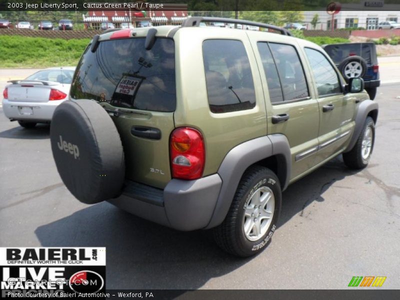 Cactus Green Pearl / Taupe 2003 Jeep Liberty Sport