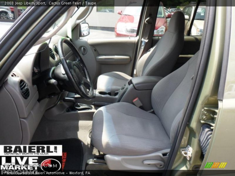 Cactus Green Pearl / Taupe 2003 Jeep Liberty Sport