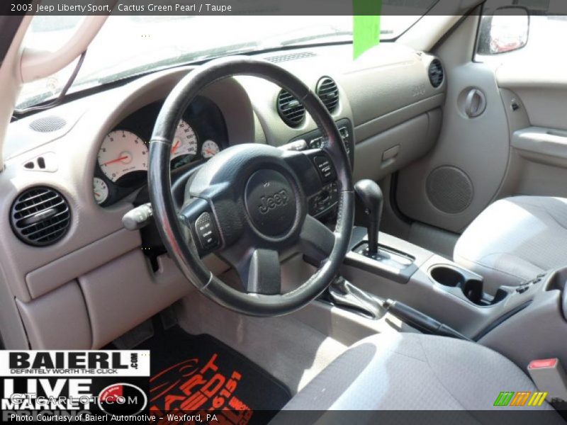 Cactus Green Pearl / Taupe 2003 Jeep Liberty Sport