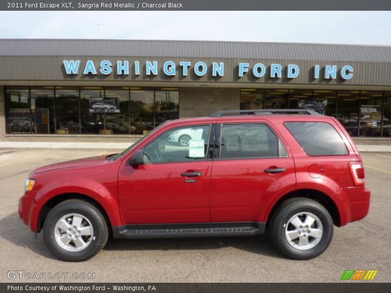 Sangria Red Metallic / Charcoal Black 2011 Ford Escape XLT