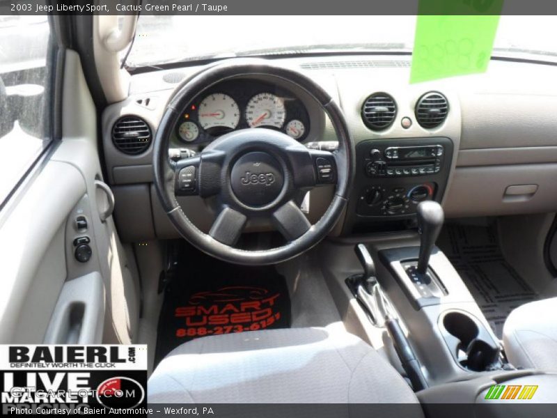 Cactus Green Pearl / Taupe 2003 Jeep Liberty Sport