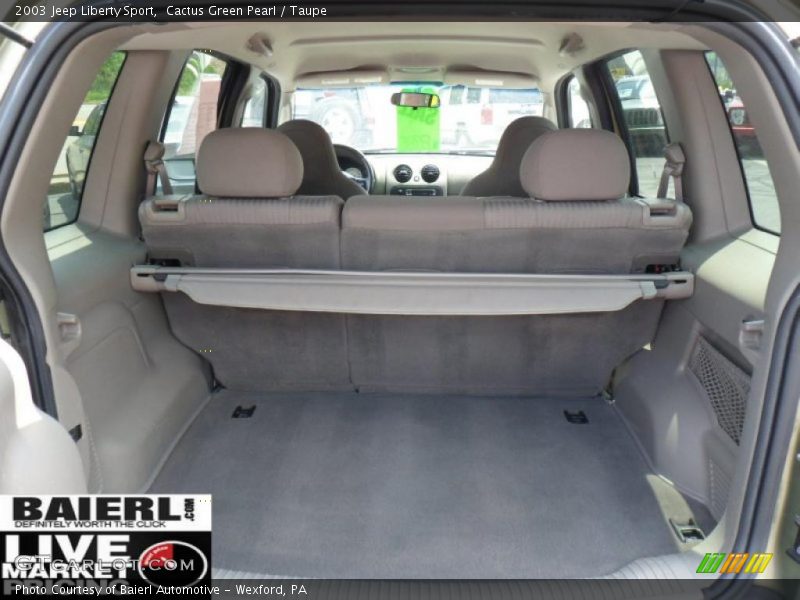 Cactus Green Pearl / Taupe 2003 Jeep Liberty Sport