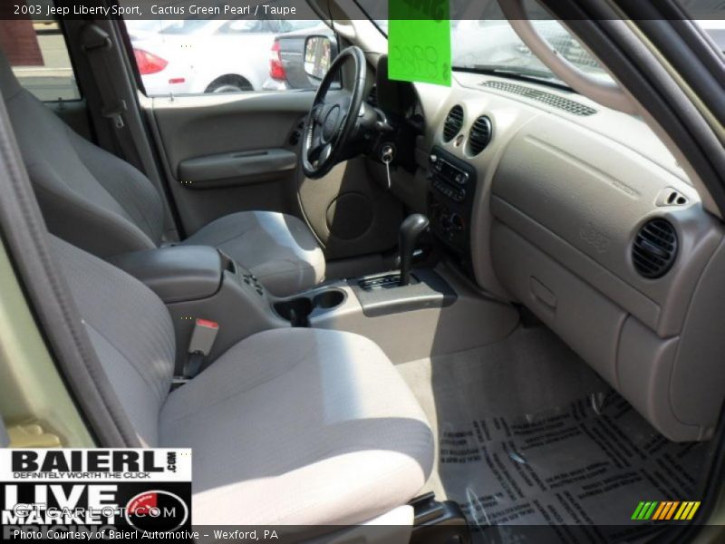 Cactus Green Pearl / Taupe 2003 Jeep Liberty Sport
