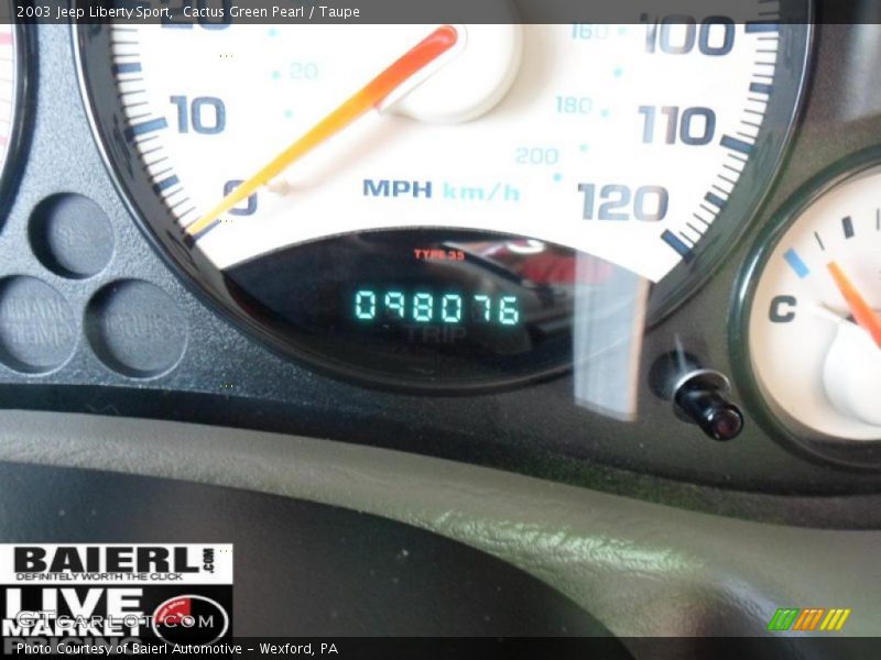 Cactus Green Pearl / Taupe 2003 Jeep Liberty Sport