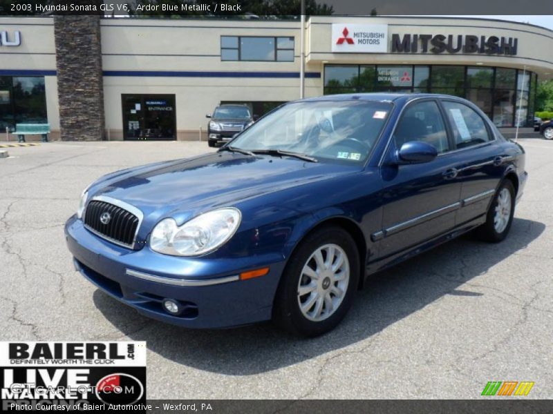 Ardor Blue Metallic / Black 2003 Hyundai Sonata GLS V6