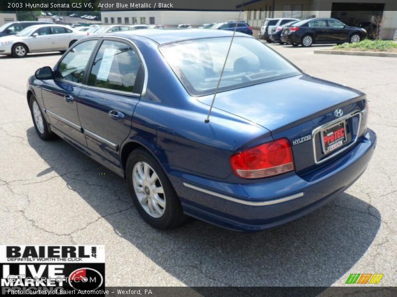 Ardor Blue Metallic / Black 2003 Hyundai Sonata GLS V6