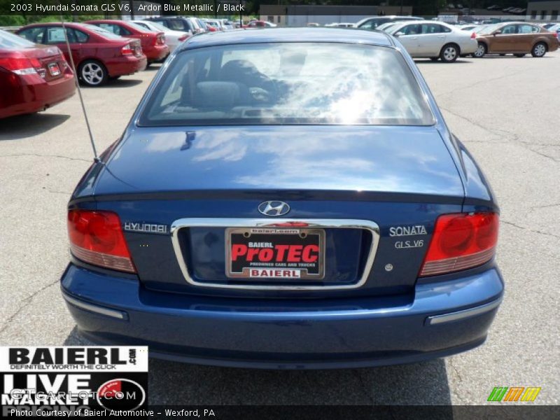 Ardor Blue Metallic / Black 2003 Hyundai Sonata GLS V6