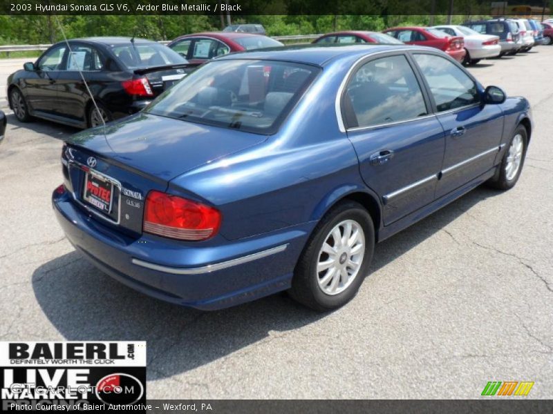 Ardor Blue Metallic / Black 2003 Hyundai Sonata GLS V6