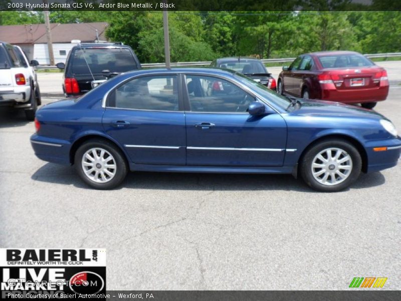 Ardor Blue Metallic / Black 2003 Hyundai Sonata GLS V6