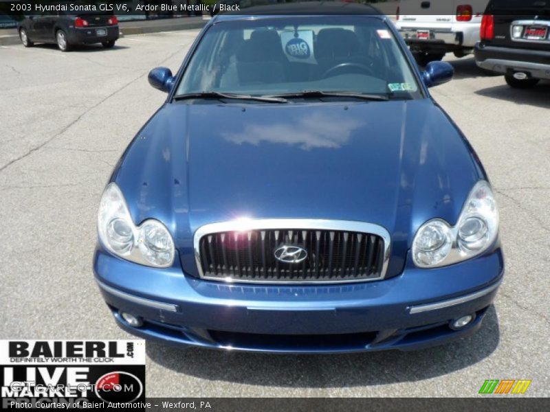 Ardor Blue Metallic / Black 2003 Hyundai Sonata GLS V6