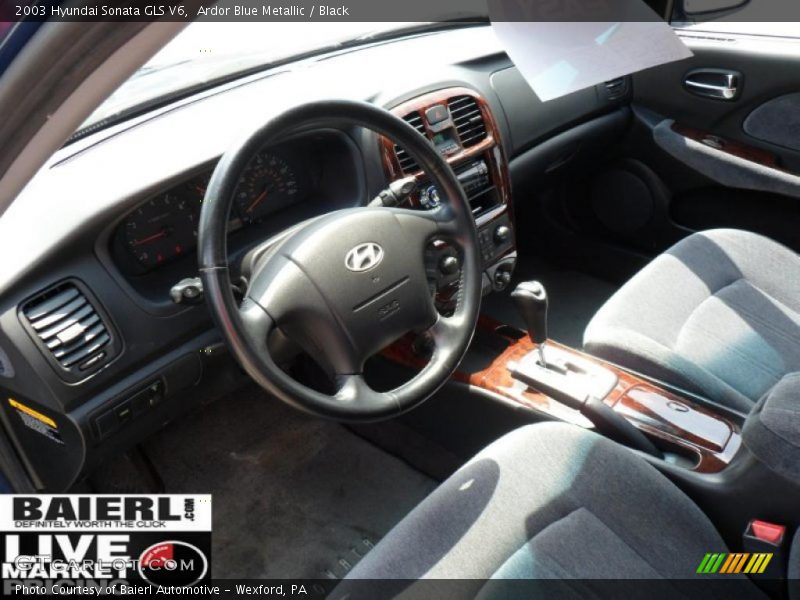 Ardor Blue Metallic / Black 2003 Hyundai Sonata GLS V6