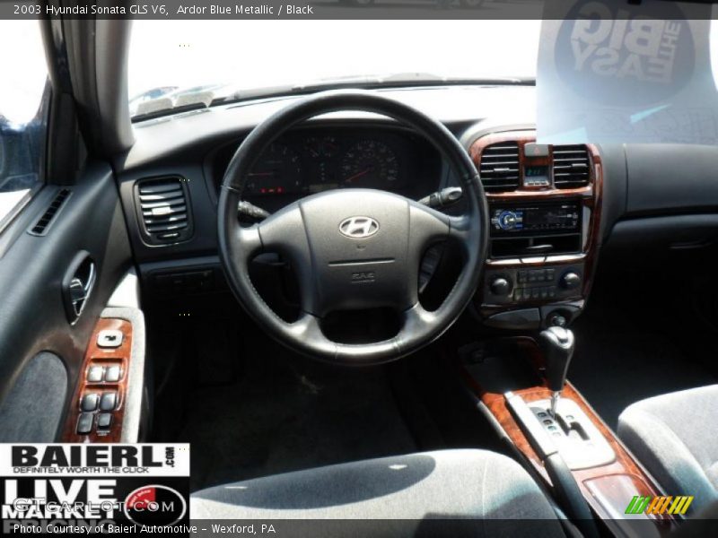 Ardor Blue Metallic / Black 2003 Hyundai Sonata GLS V6